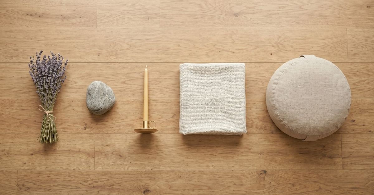 SUMA minimalist home meditation corner